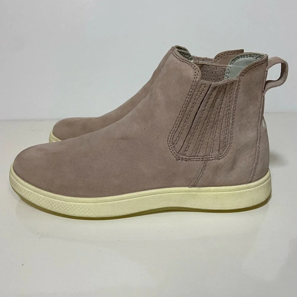 Aureus Women's Andrea  Chelsea Sneaker Pink Suede leather Ankle Boot Sz 7 - Picture 3 of 13